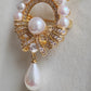 5.1-9.3mm Genuine freshwater pearls brooch/pendant