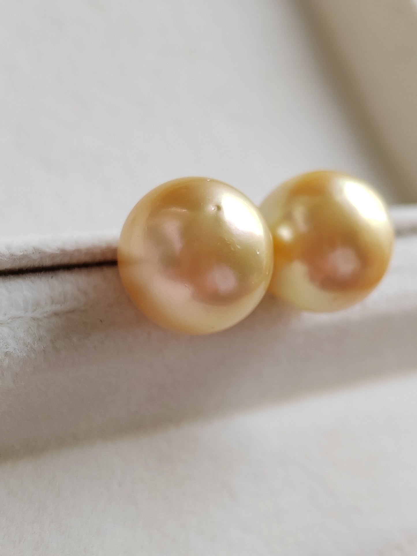 18k gold essential earrings studs genuine golden south sea pearls 12.8mm