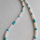 4.3-4.5mm Natural Turquoise freshwater pearls Necklace