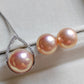 10.2-12mm Genuine freshwater pearls jewelry set Peach