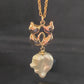 'Wild' Genuine Australian south sea Keshi 'Love cat' 10k necklace