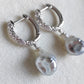 'Wild Lily' Genuine south sea Keshi pearl fairy hoop earrings
