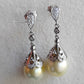 10.7mm Genuine south sea pearls elegant earrings silver