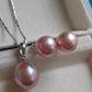 Classic silver Jewellry set Genuine freshwater pearl 9.9-12mm