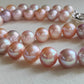 'Rainbow' necklace 10.8-13mm Genuine freshwater pearls