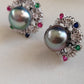 'Festival' earrings Genuine tahitian south sea pearls 10.3mm