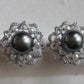 'Dahlia' Two-way earrings genuine tahitian south sea and akoya pearls