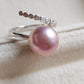 11.5mm Genuine freshwater pearl silver ring