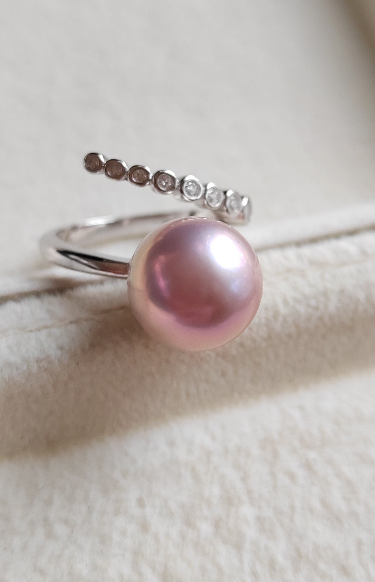 11.5mm Genuine freshwater pearl silver ring