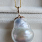 30.4ct Genuine Keshi south Sea pearl 14k gold pendant