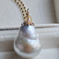 30.4ct Genuine Keshi south Sea pearl 14k gold pendant