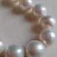 10-11.7mm Genuine freshwater pearls classic necklace silver