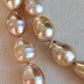 8.2-11.7mm Genuine golden south sea pearls classic baroque necklace