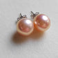 10.2-12mm Genuine freshwater pearls jewelry set Peach