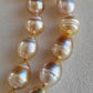8.2-11.7mm Genuine golden south sea pearls classic baroque necklace