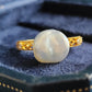 'Wild' Genuine Australian south sea Keshi pearl 18k gold Balletcore ring