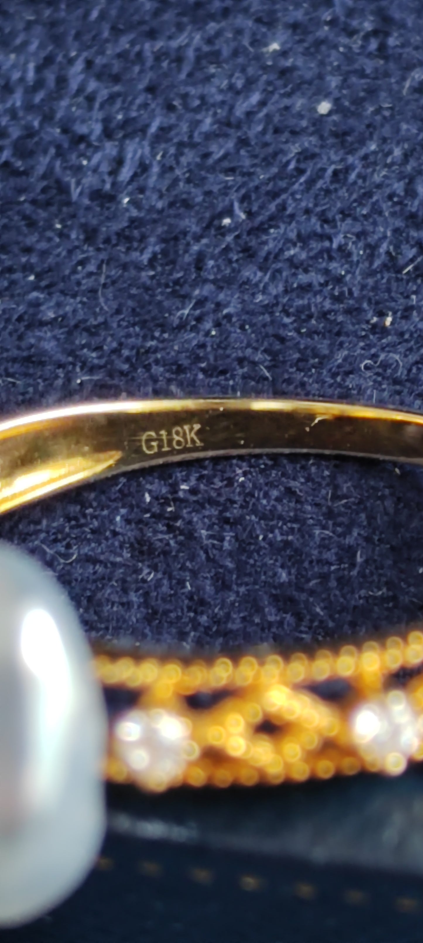 'Wild' Genuine Australian south sea Keshi pearl 18k gold Balletcore ring