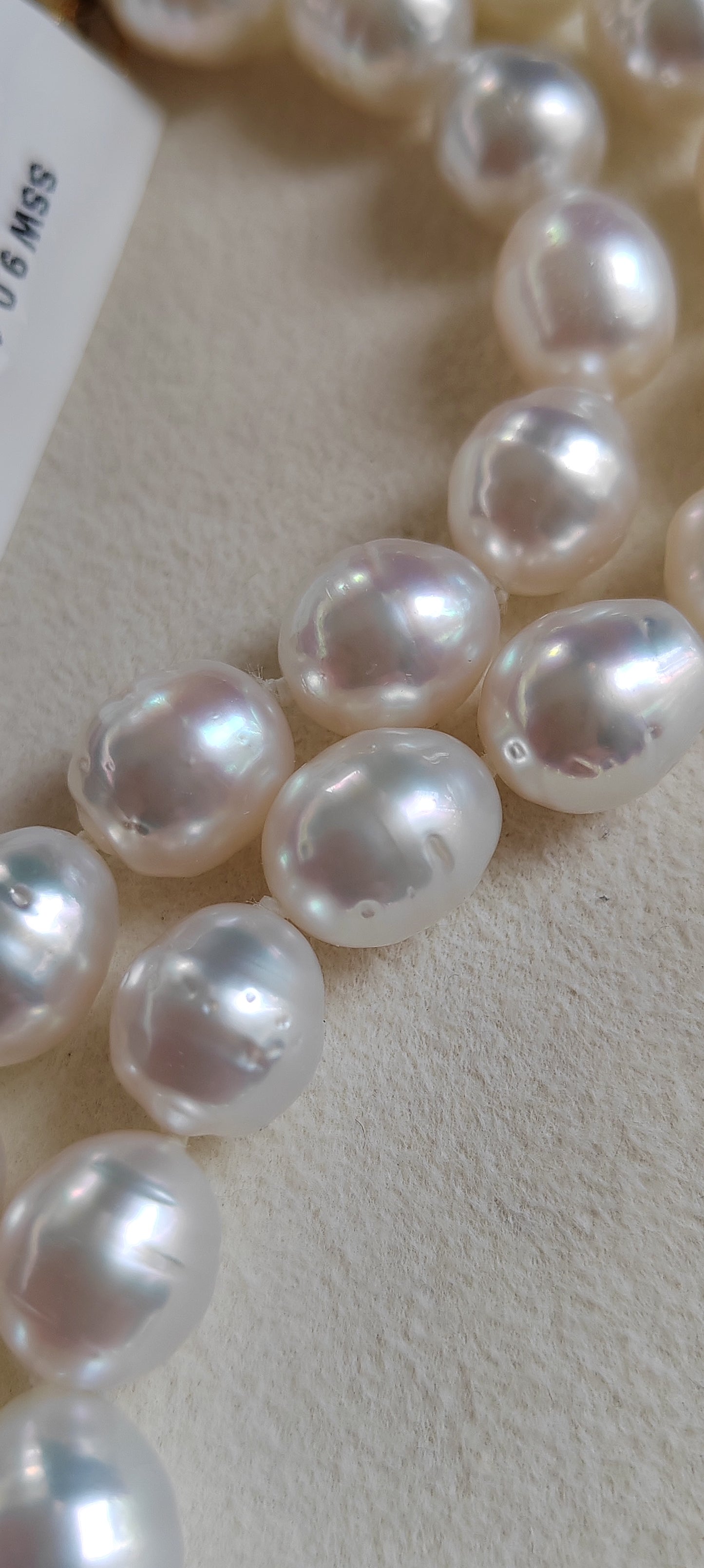 9-10.7mm Genuine south sea white pearl 14k gold necklace
