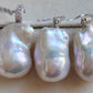 Classic baroque jewellry set Genuine freshwater pearls 13.9-15.2mm
