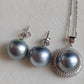12-12.2mm Genuine tahitian sea pearls classic jewellry set