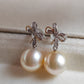 18k gold earrings genuine golden south sea pearls 10mm round