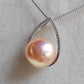 12mm Genuine freshwater pearl classic necklace Peach