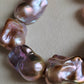 15.5-19.2mm Genuine freshwater pearl big baroque necklace