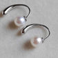 6-6.5mm Genuine Akoya pearls earrings silver