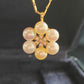 'Pleasure Blossom' 18k gold pendant genuine Japanese akoya pearls
