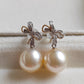18k gold earrings genuine golden south sea pearls 10mm round