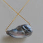 'Wild' 18k gold solitaire necklace Genuine tahitian Keshi pearl 11.2x22mm