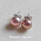 Sterling Silver pearl studs - Genuine freshwater button pearls
