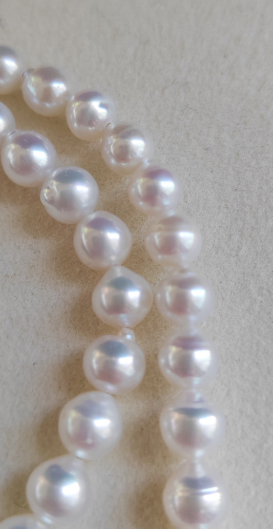 5.5-6.3mm Genuine freshwater pearls classic necklace