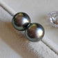 10.1mm Genuine tahitian sea pearls two way earrings