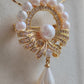 5.1-9.3mm Genuine freshwater pearls brooch/pendant