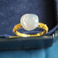 'Wild' Genuine Australian south sea Keshi pearl 18k gold Balletcore ring