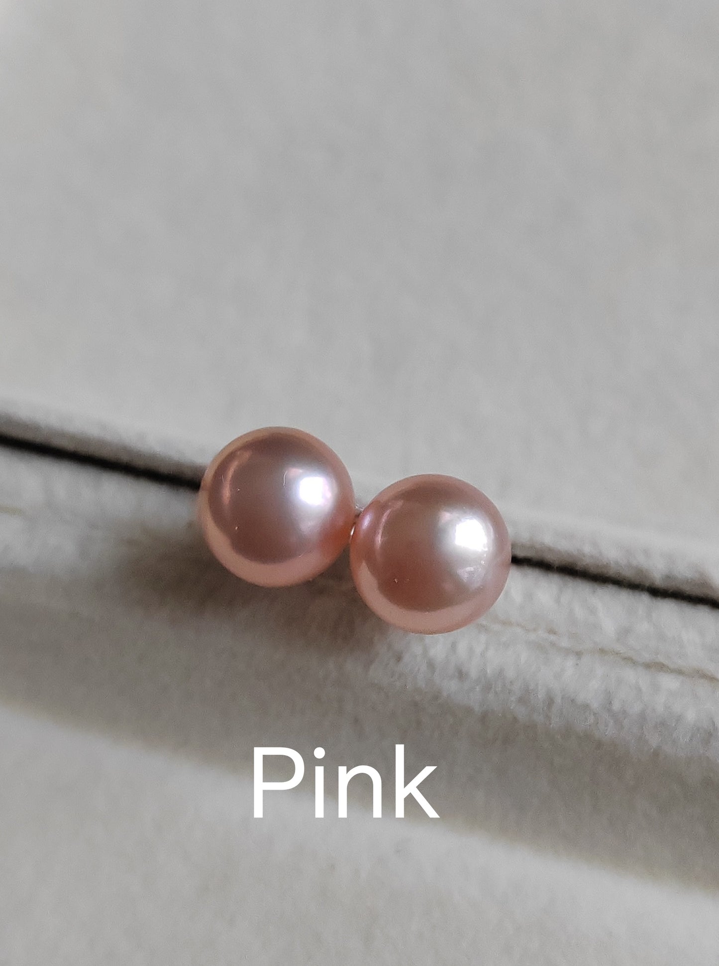 Sterling Silver pearl studs - Genuine freshwater button pearls