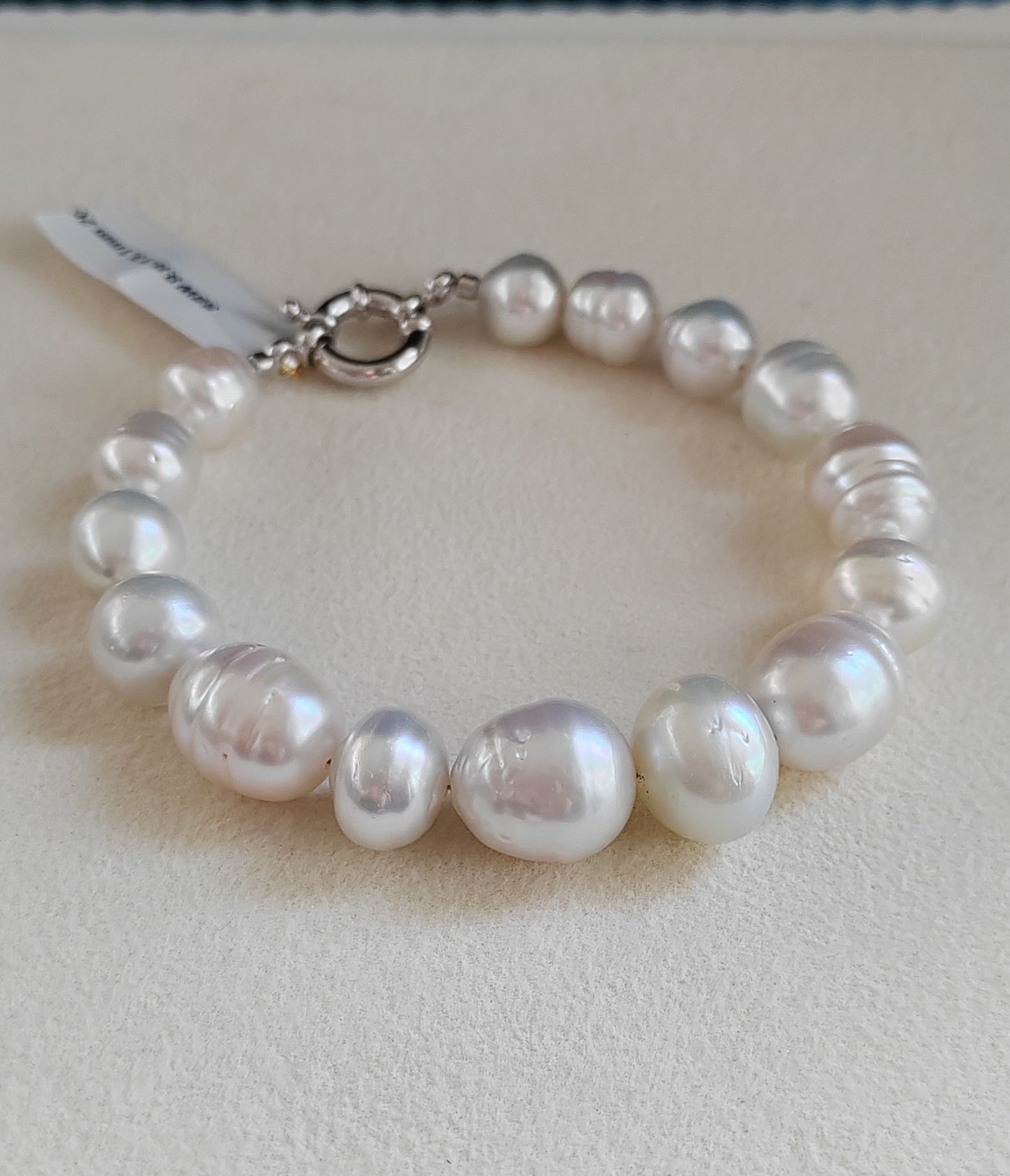 8.8-13.3mm Genuine south sea white pearl bracelet
