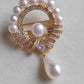 5.1-9.3mm Genuine freshwater pearls brooch/pendant