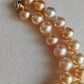 8-11.1mm Genuine golden south sea pearl necklace strand