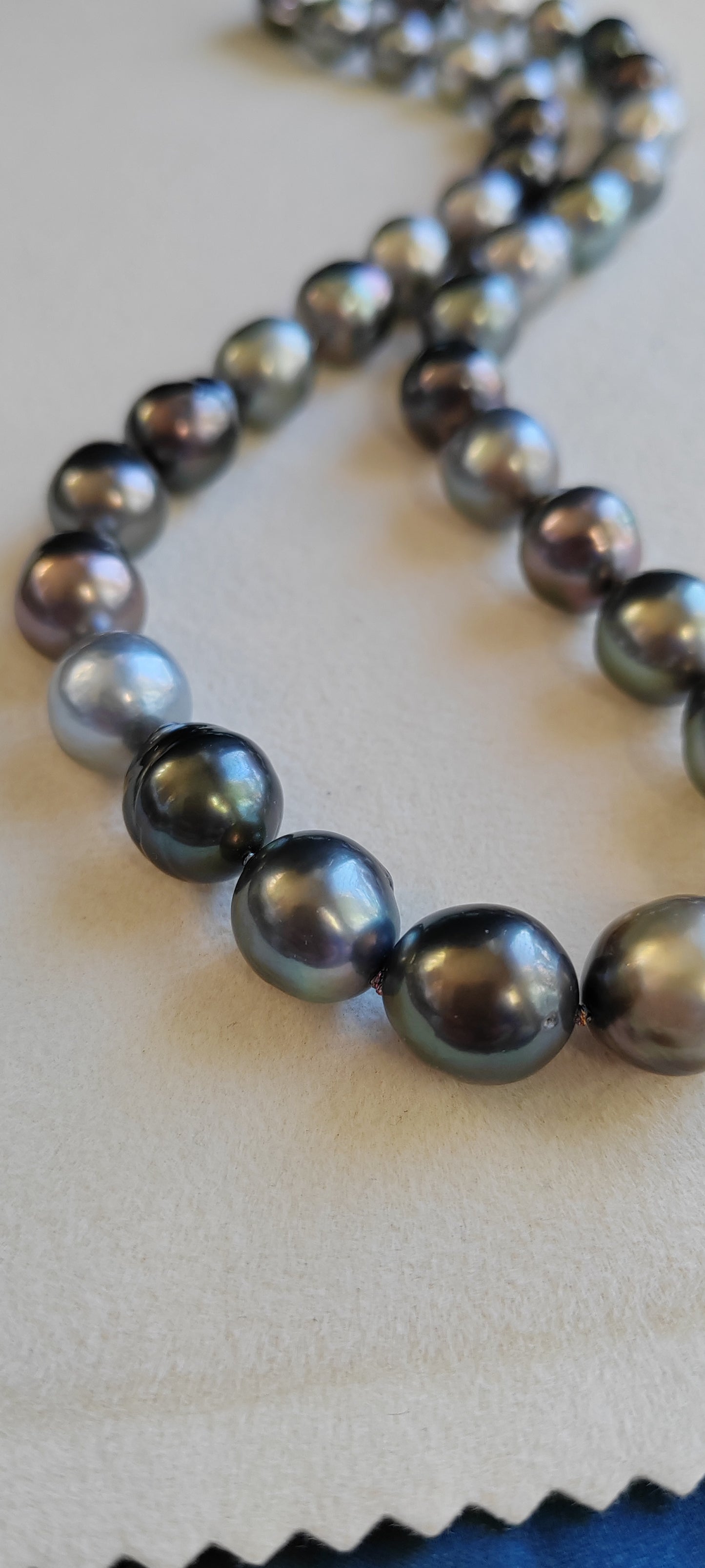 9.3-12mm Genuine Tahitian south sea pearls Baroque necklace
