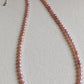 4-4.5mm Genuine freshwater pearls 'Pink lolli beans' necklace silver