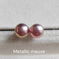 Sterling Silver pearl studs - Genuine freshwater button pearls