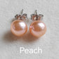 Sterling Silver pearl studs - Genuine freshwater button pearls