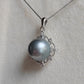 'Modern Rococo' necklace genuine tahitian south sea pearl 10.9mm