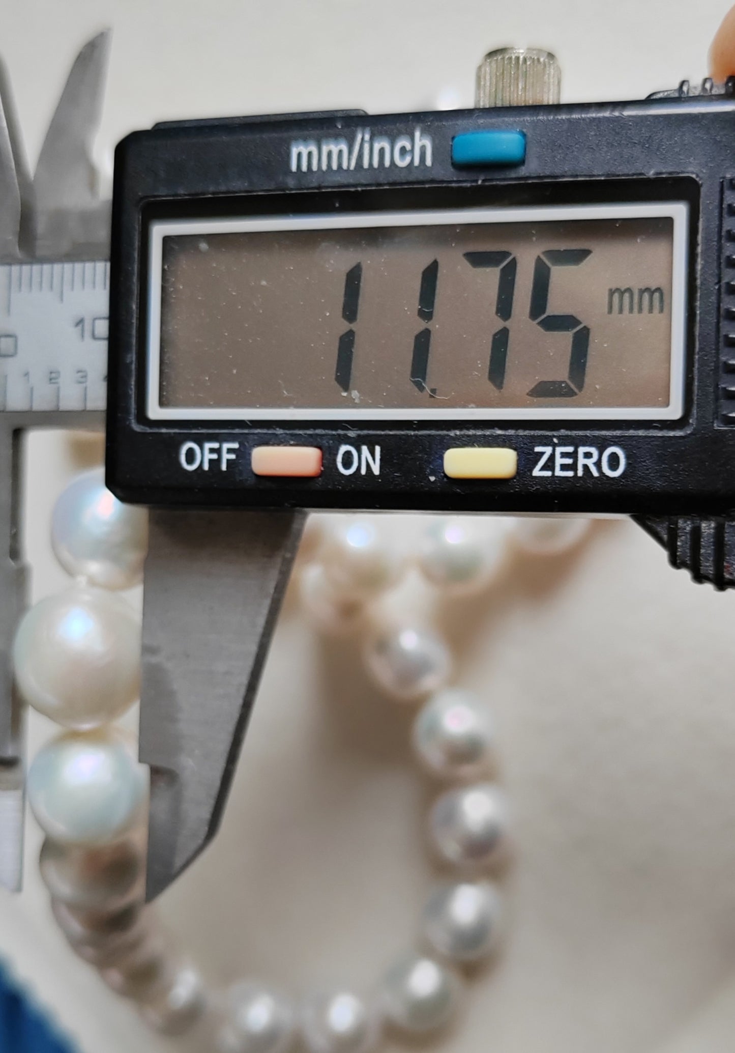 10-11.7mm Genuine freshwater pearls classic necklace silver