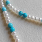 4.3-4.5mm Natural Turquoise freshwater pearls Necklace