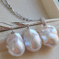 Classic baroque jewelry set Genuine freshwater pearls 13-14x18mm
