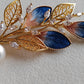 'Early Autumn' brooch genuine south sea white pearl 9.7mm