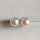 10k gold earrings genuine Japanese akoya pearls round 7mm